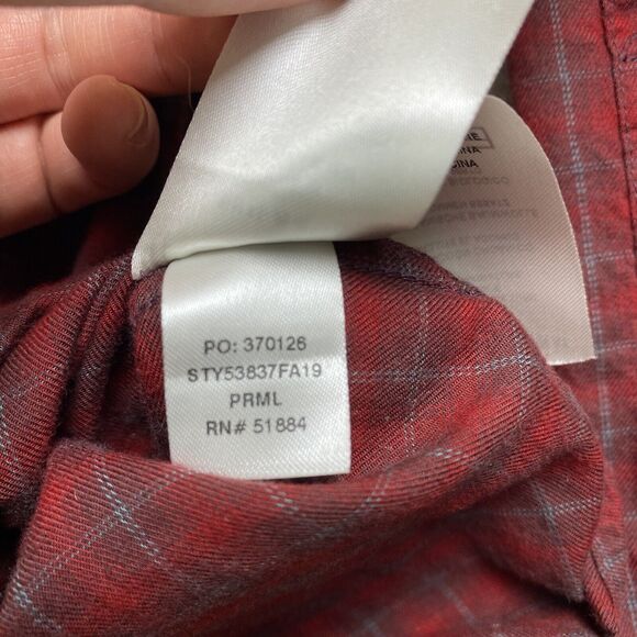 Patagonia Organic Cotton red size Large Men's Flannel Shirt - Picture 11 of 13